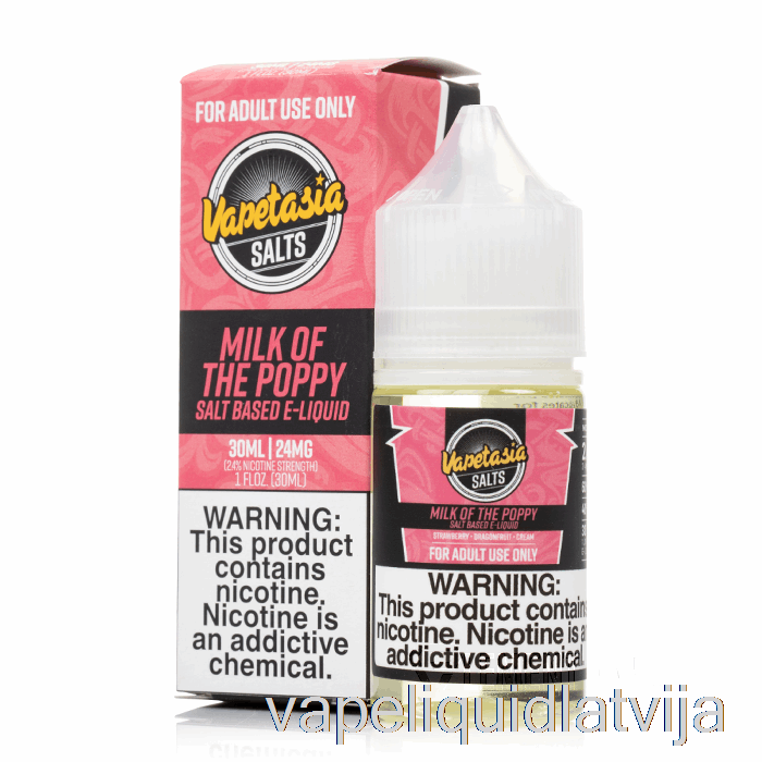 Magoņu Piens - Vapetāzijas Sāļi - 30ml 48mg Vape šķidrums